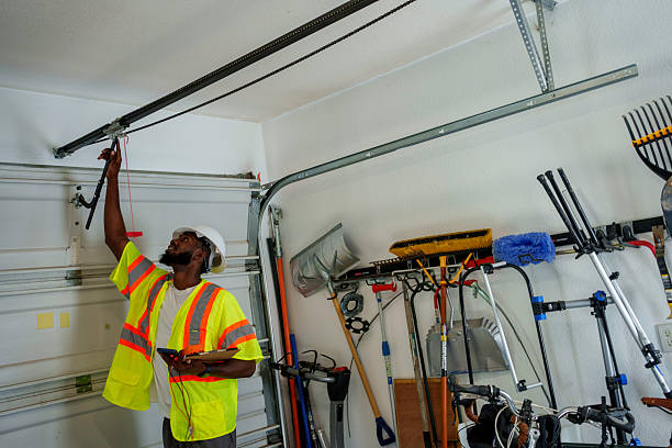 Professional Garage Door Maintenance technician working in Sparta, WI